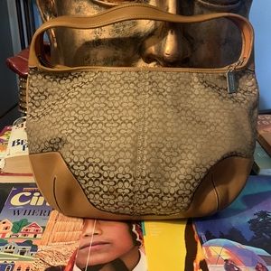 Coach Brown Signature Shoulder Handbag J2K-6617